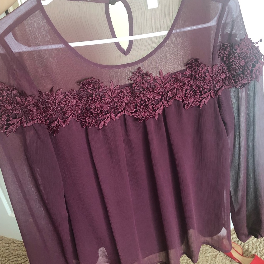 Burgundy Blouse